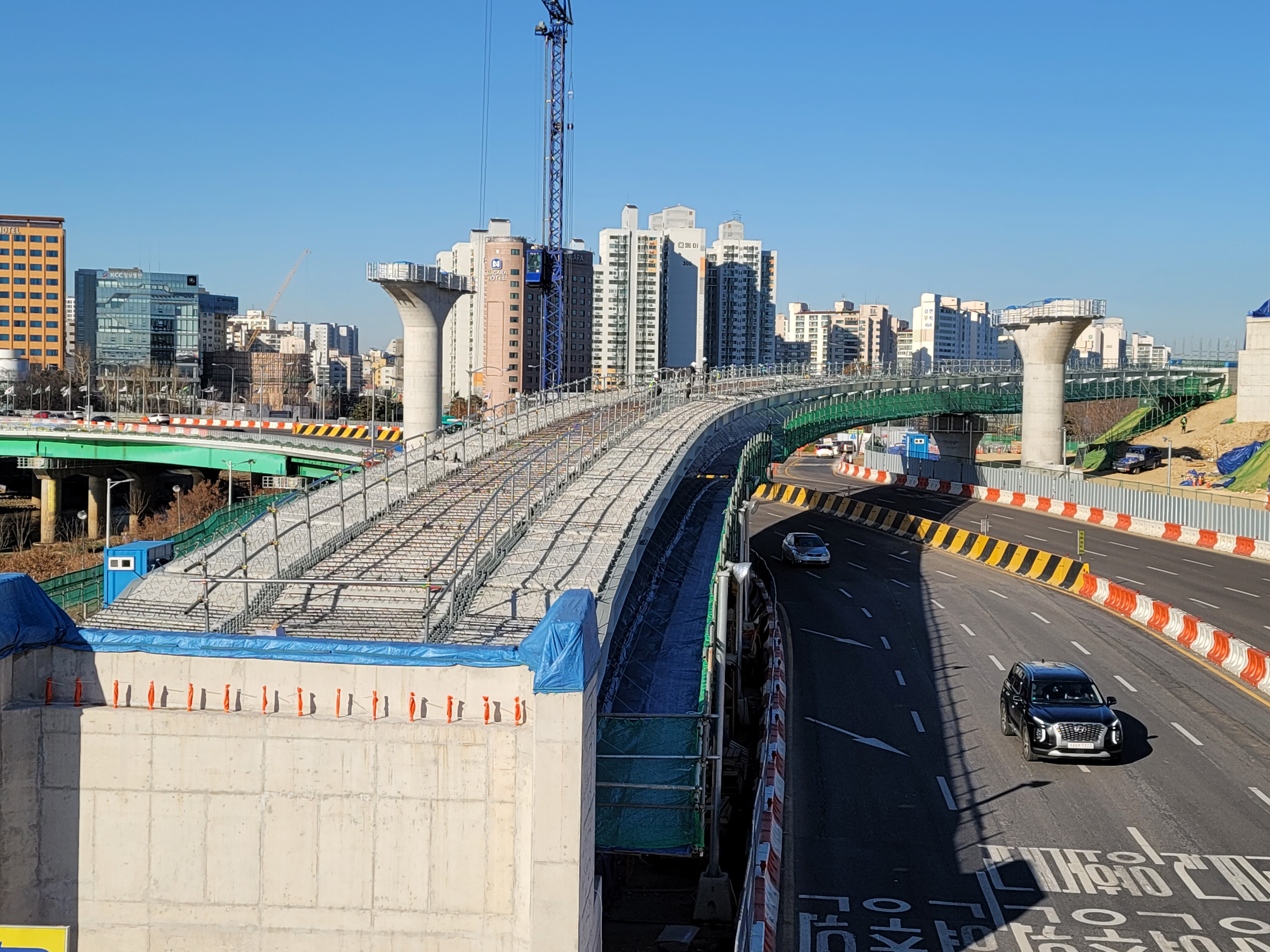 월드컵대교 남단 연결로 및 접속로(강남방향)